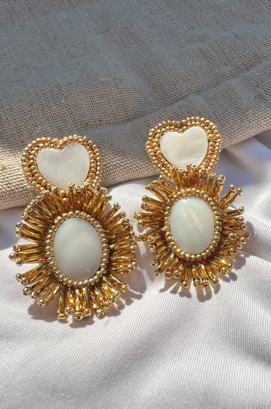 Nacar Heart Earrings