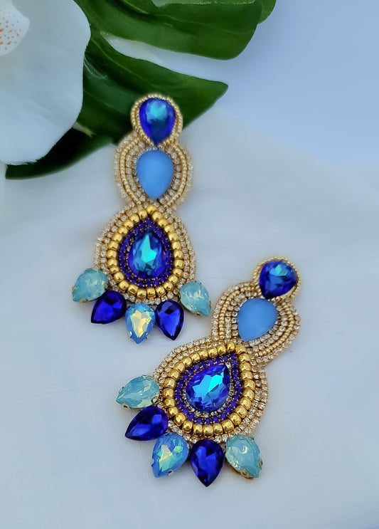 Blue Crystal  Intensity Earrings