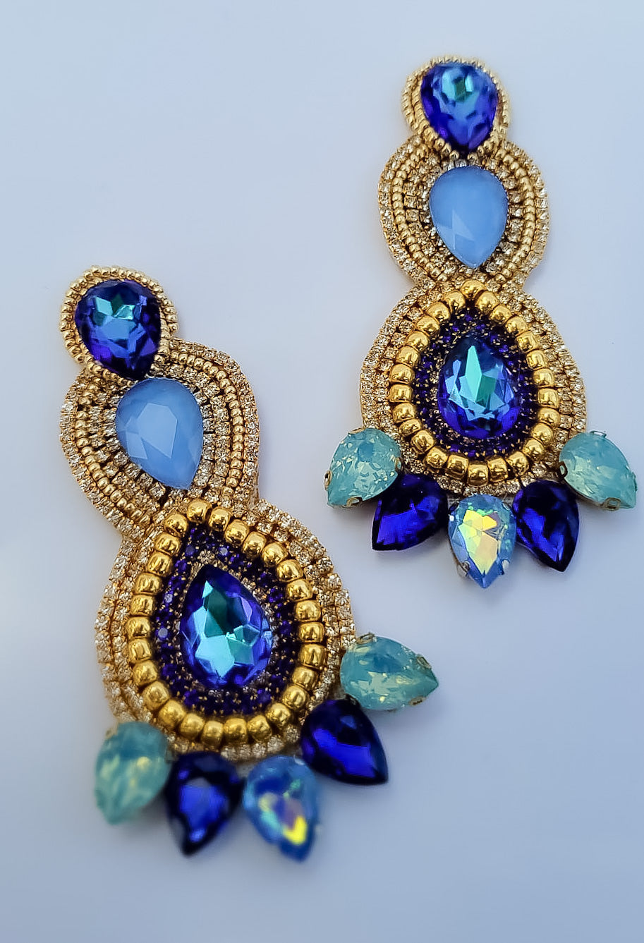 Blue Crystal  Intensity Earrings