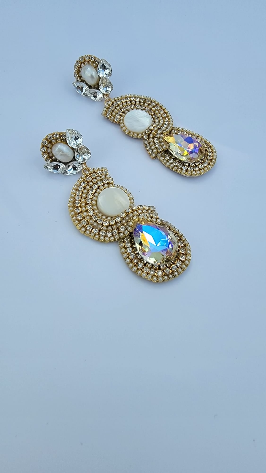 K Bride Earrings - Designed with Pearls and Crystals for a Special Occasion