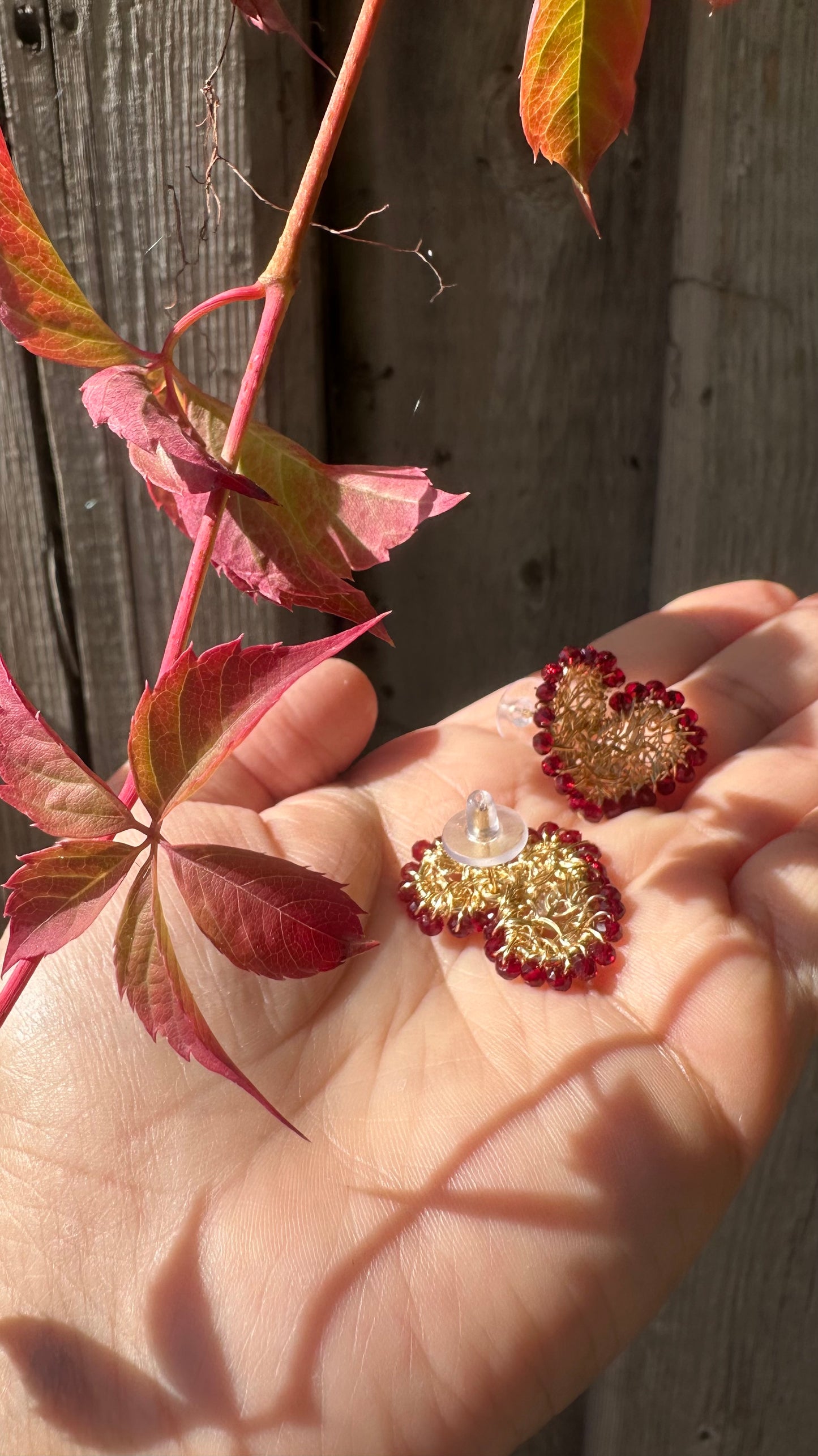 Anni – Handwoven Spiral Earrings with Czech Beads or Zirconias