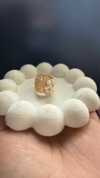 Pearl Wire Crochet Ring | Handmade Gold-Plated Jewelry