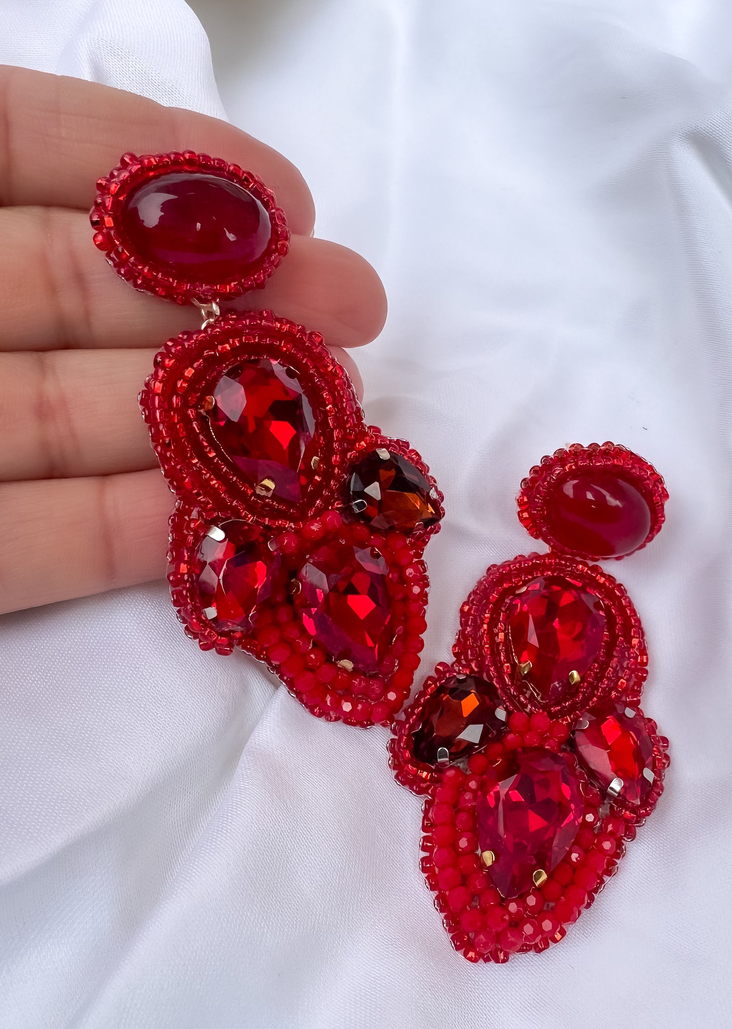 Drop maxi cherry earrings