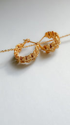 Braid Hoop Earrings — Handmade Wire Macramé Hoops | Gold Plated | Made to Order | Bellina