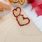 Anni – Handwoven Heart Earrings with Czech Beads or Zirconias