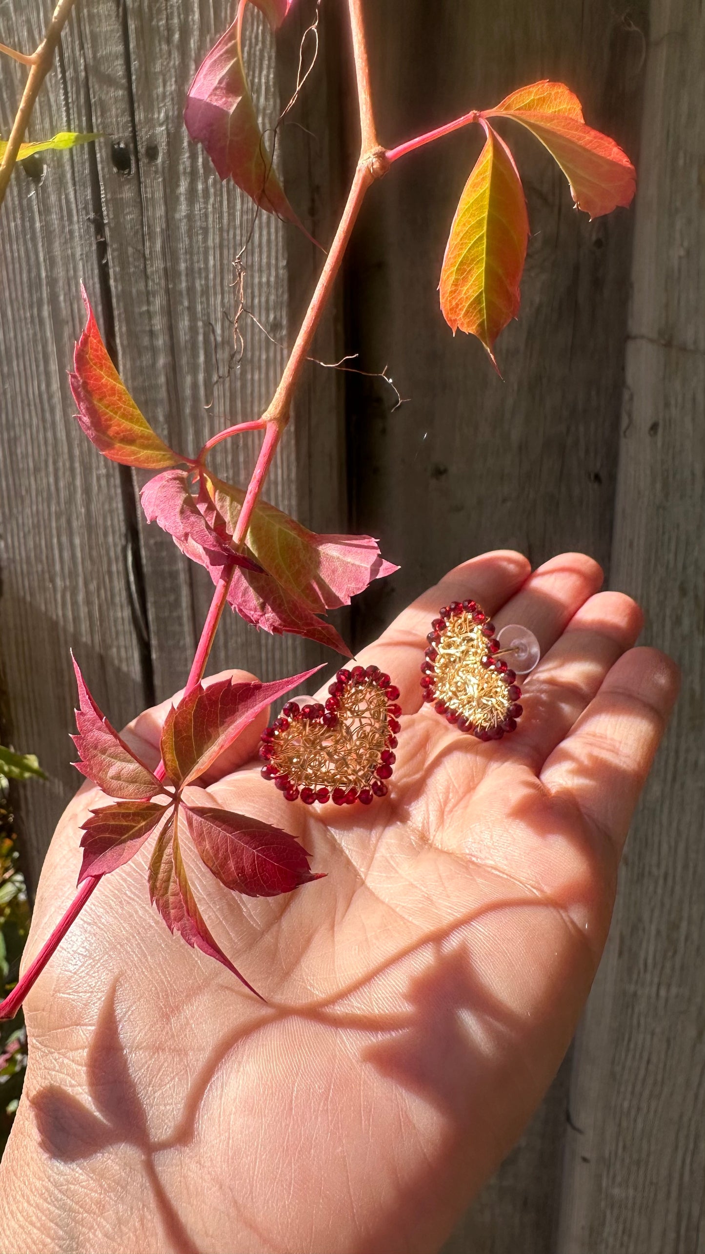 Anni – Handwoven Spiral Earrings with Czech Beads or Zirconias