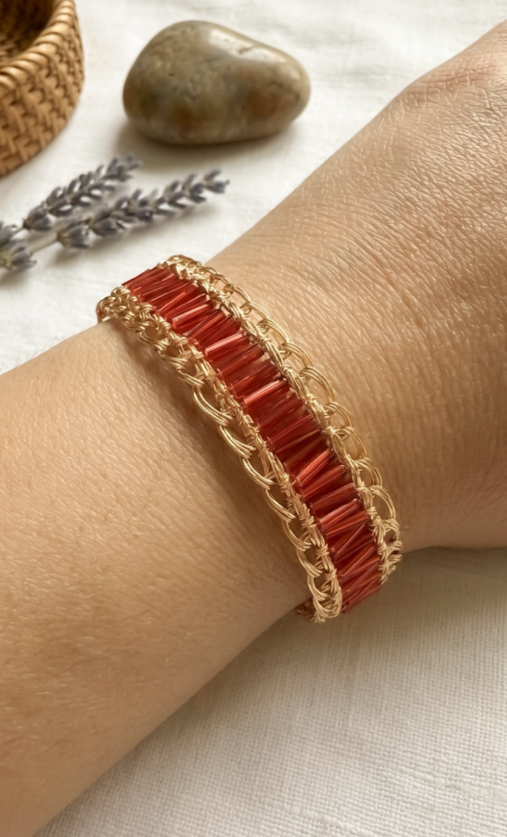 Palette Bracelet — Handmade Czech Crystal & Gold Chain | Bellina Accessories