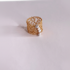 Pearl Wire Crochet Ring | Handmade Gold-Plated Jewelry