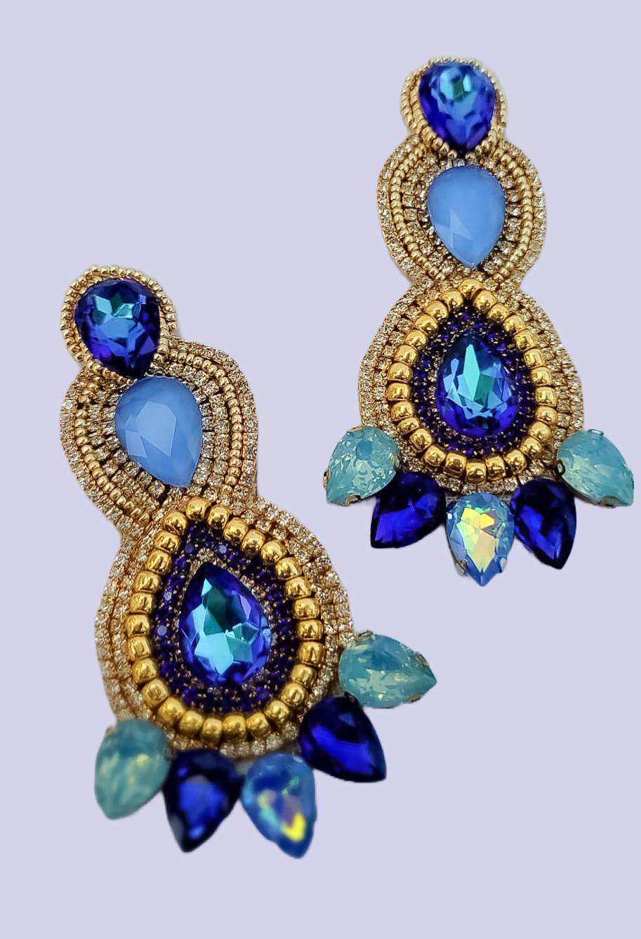 Blue Crystal  Intensity Earrings